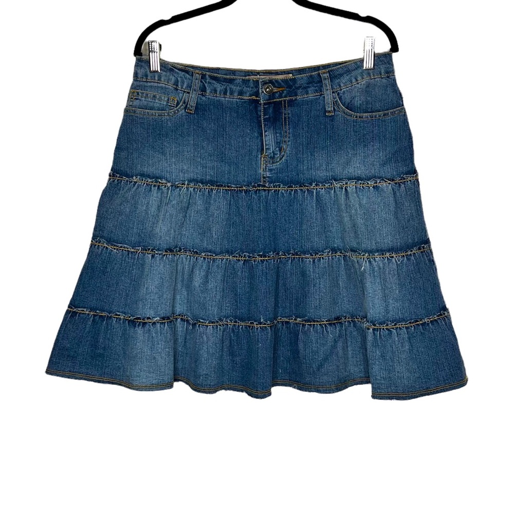Y2K YMI Tiered Denim Skirt